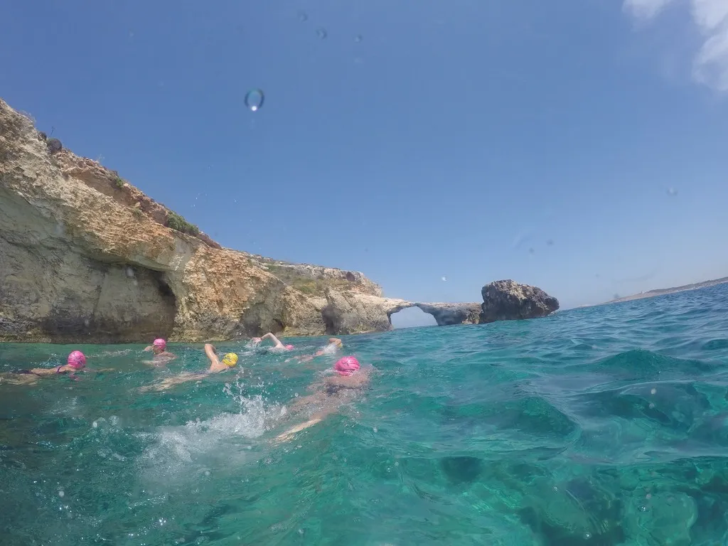 Swimming and snorkeling